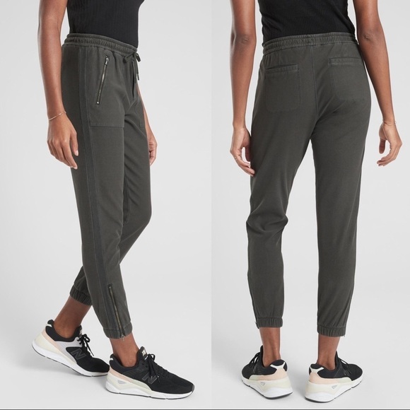Athleta • Farallon jogger pant Cyprus green grey zipper cuff drawstring waist - Picture 13 of 13